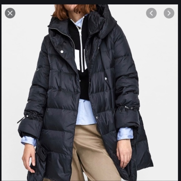 longline puffer jacket zara